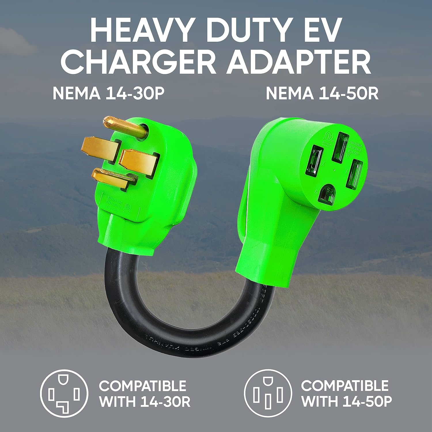 SBB NEMA 14-30P to 14-50R Adapter Cord