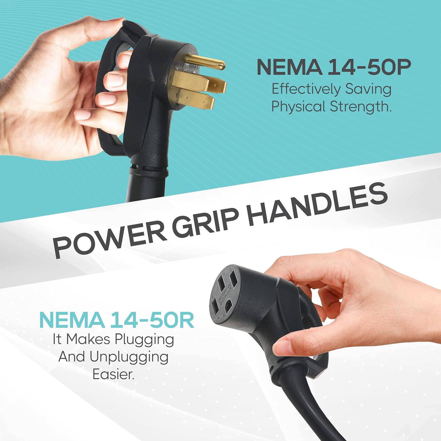 SBB NEMA 14-50P to 14-50R Extension Cord